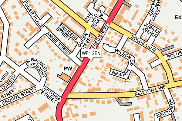 WF1 2EN map - OS OpenMap – Local (Ordnance Survey)