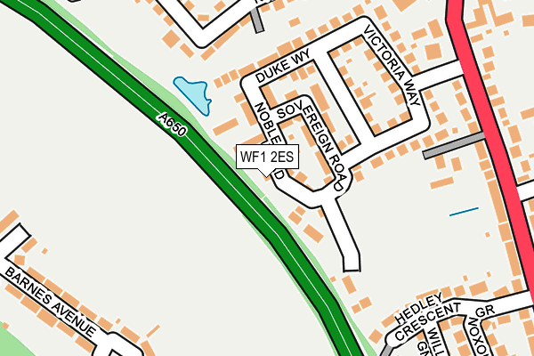 WF1 2ES map - OS OpenMap – Local (Ordnance Survey)