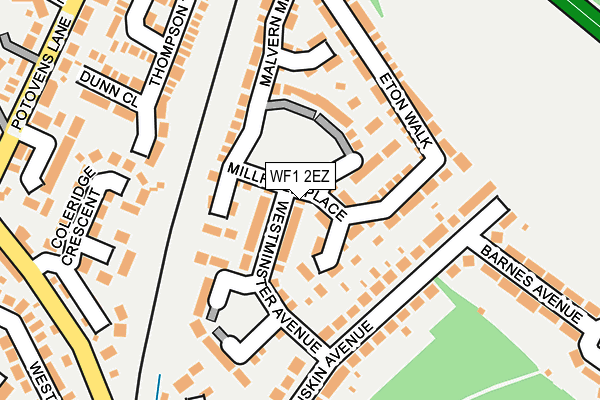 WF1 2EZ map - OS OpenMap – Local (Ordnance Survey)