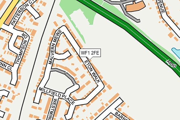 WF1 2FE map - OS OpenMap – Local (Ordnance Survey)
