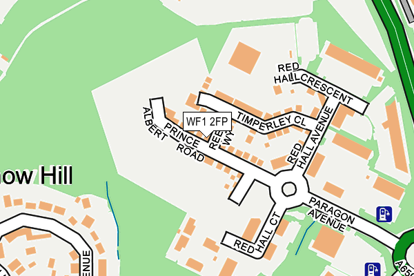 WF1 2FP map - OS OpenMap – Local (Ordnance Survey)