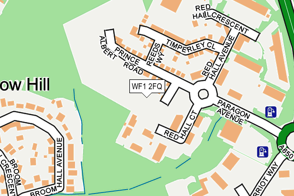 WF1 2FQ map - OS OpenMap – Local (Ordnance Survey)
