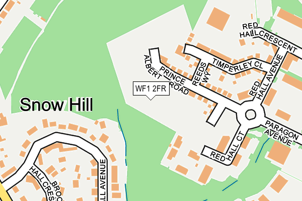 WF1 2FR map - OS OpenMap – Local (Ordnance Survey)