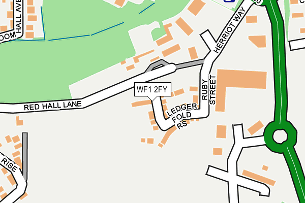 WF1 2FY map - OS OpenMap – Local (Ordnance Survey)