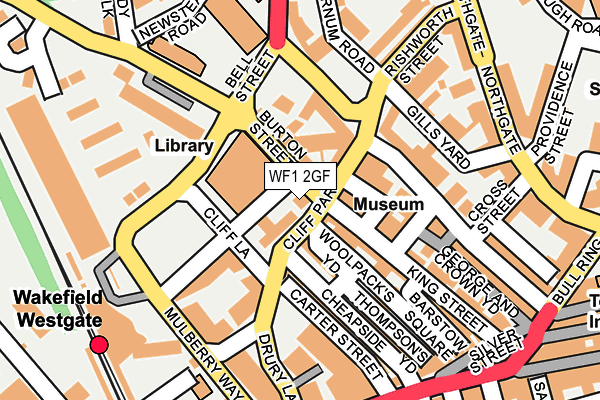 WF1 2GF map - OS OpenMap – Local (Ordnance Survey)