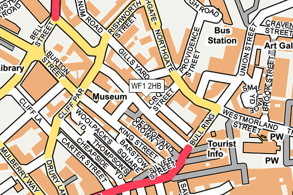 WF1 2HB map - OS OpenMap – Local (Ordnance Survey)