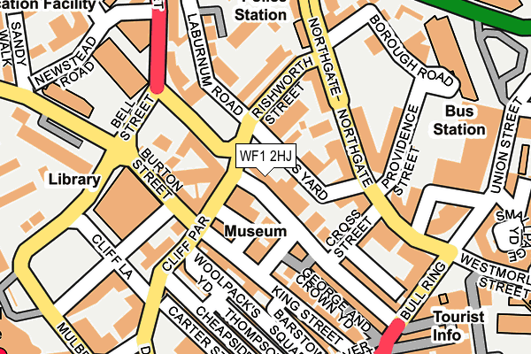 WF1 2HJ map - OS OpenMap – Local (Ordnance Survey)