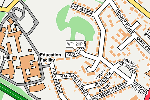 WF1 2HP map - OS OpenMap – Local (Ordnance Survey)