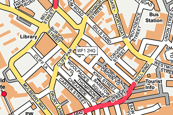WF1 2HQ map - OS OpenMap – Local (Ordnance Survey)