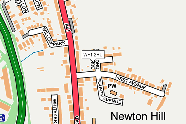 WF1 2HU map - OS OpenMap – Local (Ordnance Survey)