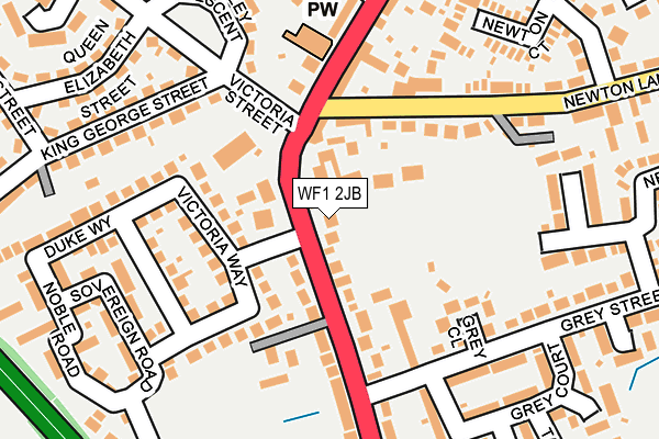 WF1 2JB map - OS OpenMap – Local (Ordnance Survey)
