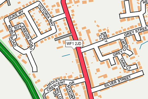 WF1 2JD map - OS OpenMap – Local (Ordnance Survey)