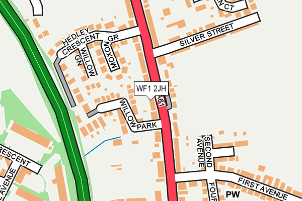 WF1 2JH map - OS OpenMap – Local (Ordnance Survey)