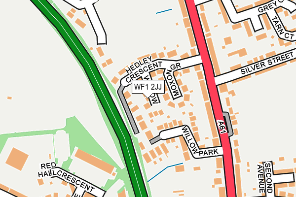 WF1 2JJ map - OS OpenMap – Local (Ordnance Survey)