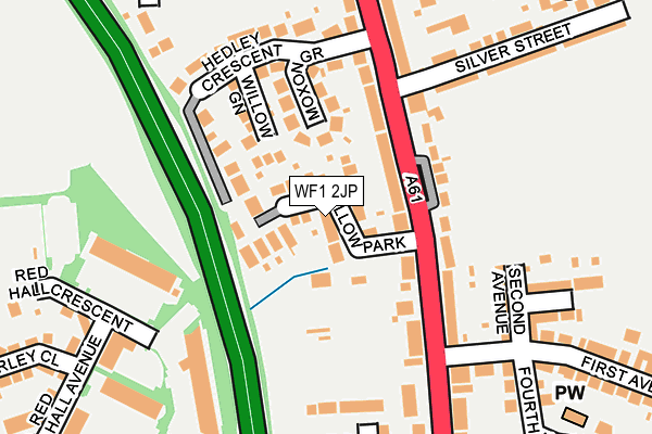 WF1 2JP map - OS OpenMap – Local (Ordnance Survey)