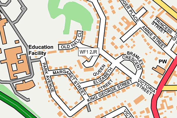WF1 2JR map - OS OpenMap – Local (Ordnance Survey)