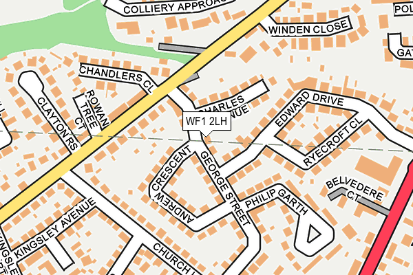 WF1 2LH map - OS OpenMap – Local (Ordnance Survey)