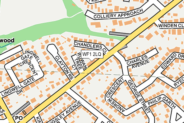 WF1 2LQ map - OS OpenMap – Local (Ordnance Survey)