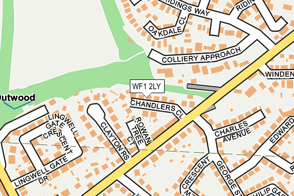 WF1 2LY map - OS OpenMap – Local (Ordnance Survey)