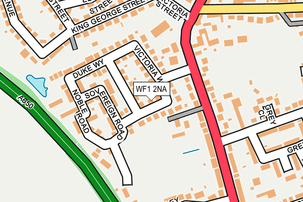 WF1 2NA map - OS OpenMap – Local (Ordnance Survey)