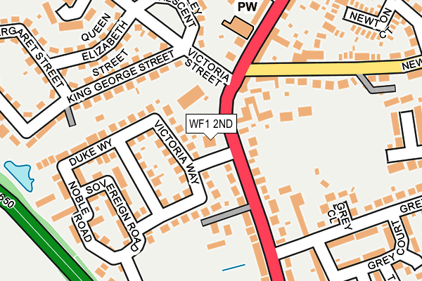 WF1 2ND map - OS OpenMap – Local (Ordnance Survey)