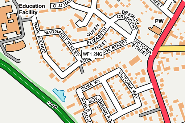 WF1 2NG map - OS OpenMap – Local (Ordnance Survey)
