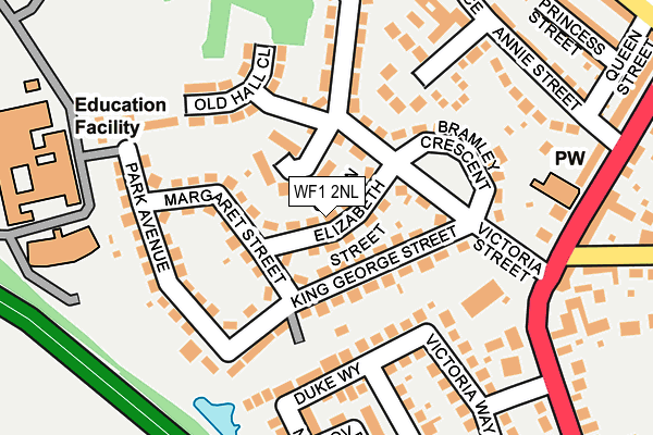 WF1 2NL map - OS OpenMap – Local (Ordnance Survey)
