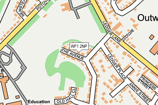 WF1 2NP map - OS OpenMap – Local (Ordnance Survey)