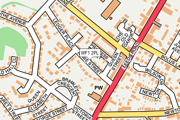 WF1 2PL map - OS OpenMap – Local (Ordnance Survey)