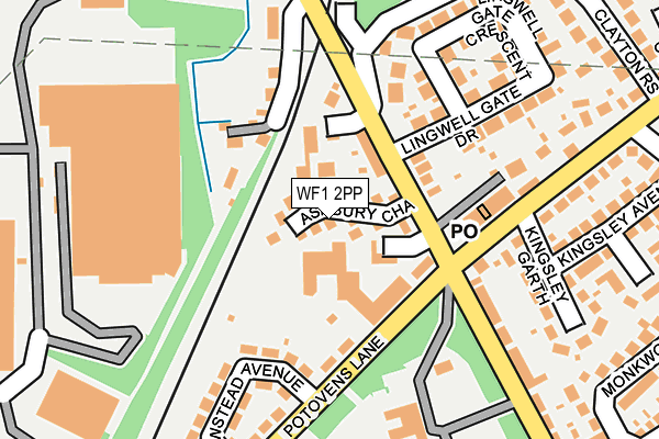 WF1 2PP map - OS OpenMap – Local (Ordnance Survey)