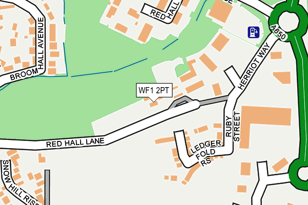 WF1 2PT map - OS OpenMap – Local (Ordnance Survey)