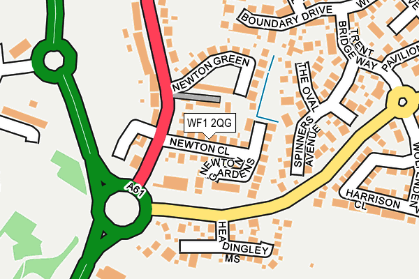 WF1 2QG map - OS OpenMap – Local (Ordnance Survey)