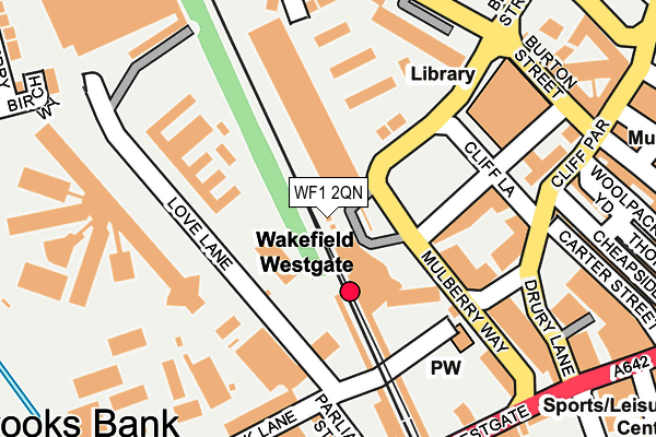 WF1 2QN map - OS OpenMap – Local (Ordnance Survey)