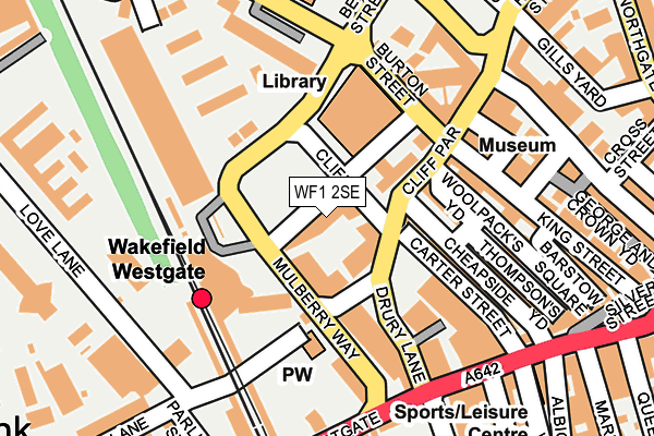 WF1 2SE map - OS OpenMap – Local (Ordnance Survey)