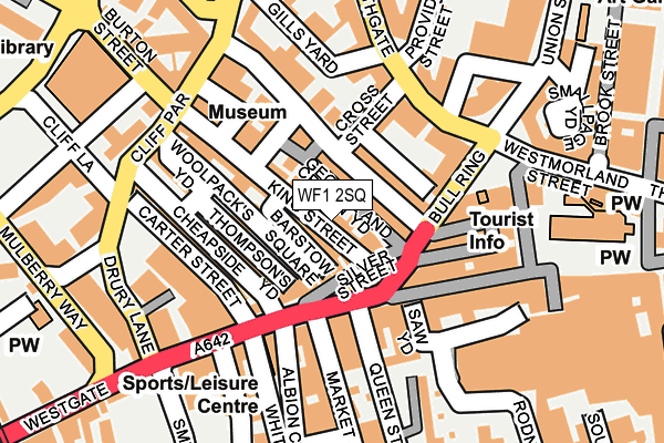 WF1 2SQ map - OS OpenMap – Local (Ordnance Survey)