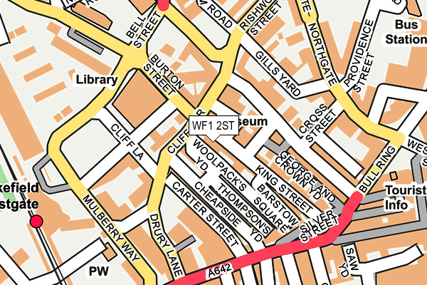 WF1 2ST map - OS OpenMap – Local (Ordnance Survey)