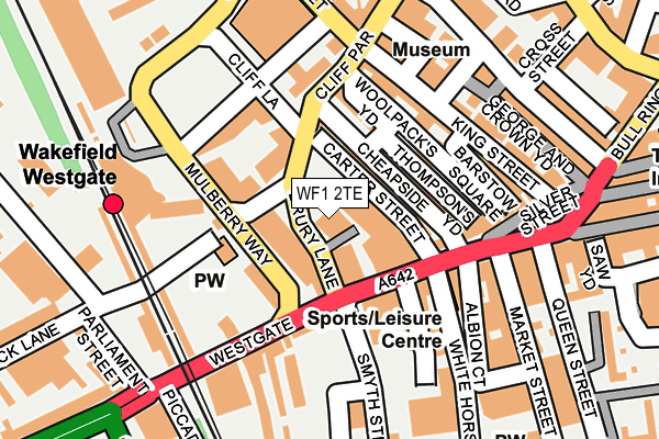 WF1 2TE map - OS OpenMap – Local (Ordnance Survey)