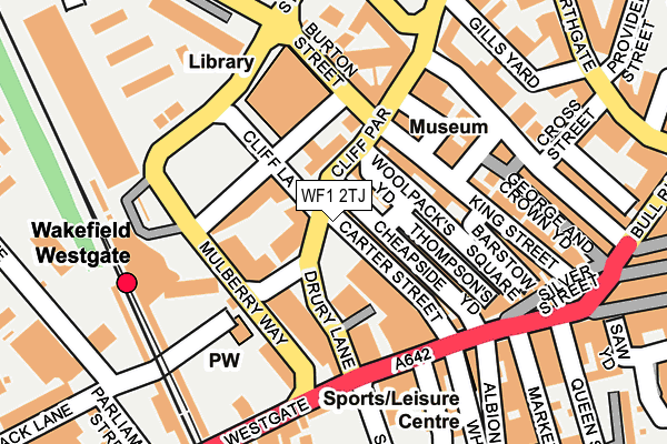 WF1 2TJ map - OS OpenMap – Local (Ordnance Survey)