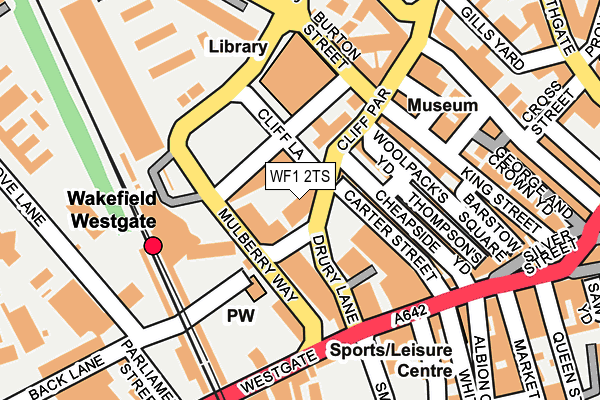 WF1 2TS map - OS OpenMap – Local (Ordnance Survey)