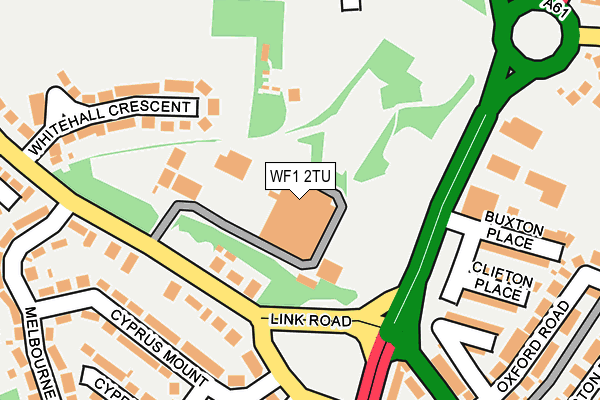 WF1 2TU map - OS OpenMap – Local (Ordnance Survey)