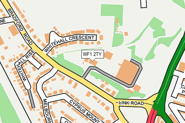 WF1 2TY map - OS OpenMap – Local (Ordnance Survey)