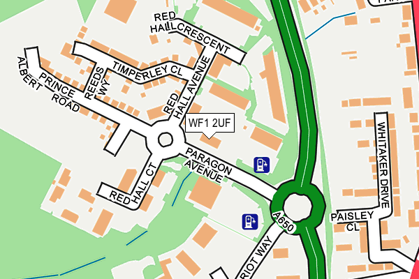 WF1 2UF map - OS OpenMap – Local (Ordnance Survey)