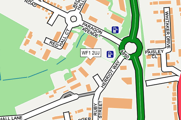 WF1 2UJ map - OS OpenMap – Local (Ordnance Survey)