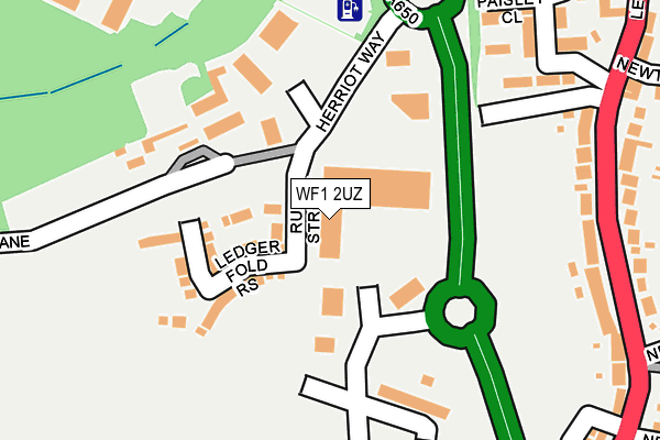 WF1 2UZ map - OS OpenMap – Local (Ordnance Survey)