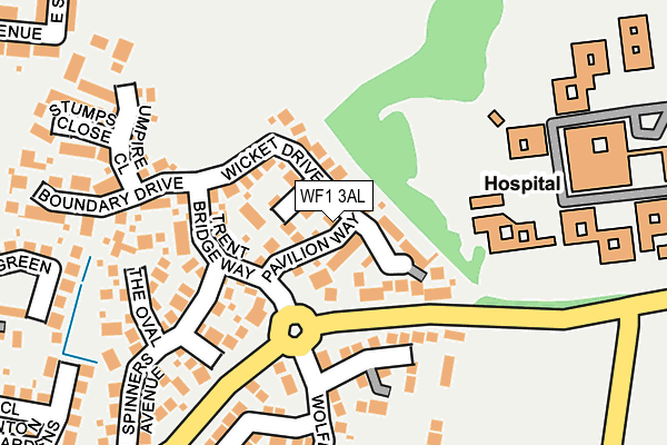 WF1 3AL map - OS OpenMap – Local (Ordnance Survey)