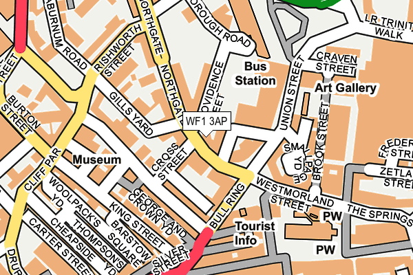 WF1 3AP map - OS OpenMap – Local (Ordnance Survey)