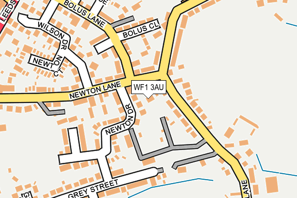 WF1 3AU map - OS OpenMap – Local (Ordnance Survey)