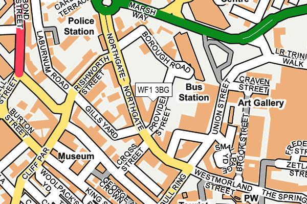 WF1 3BG map - OS OpenMap – Local (Ordnance Survey)