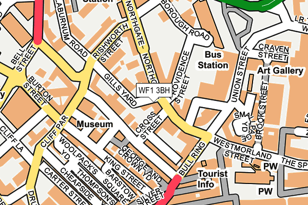 WF1 3BH map - OS OpenMap – Local (Ordnance Survey)