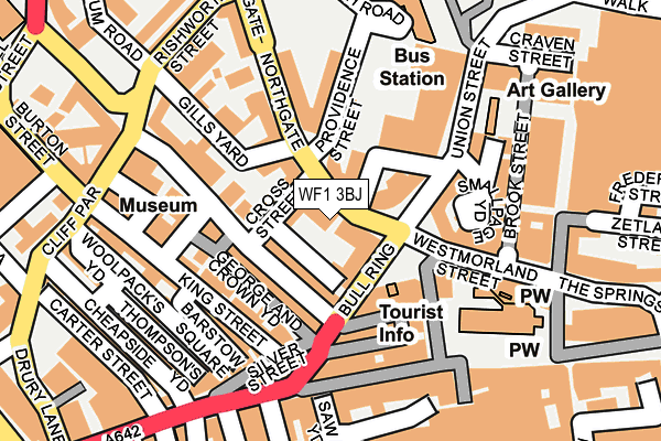WF1 3BJ map - OS OpenMap – Local (Ordnance Survey)